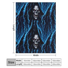 Buysing Personalized Blanket Customized Valentine's Day Gift for Mom Dad Girlfriend Boyfriend Wife Husband-
Halloween Skeleton