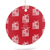 Buysing Christmas-Merry Christmas Christmas Tree Hanging Ornaments Decorations Red-Gift