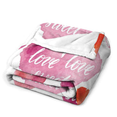 Buysing Customerized Personalized Blanket Custom Valentine's Day Gift for Mom Dad Girlfriend Boyfriend Wife Husband-heart love sweet