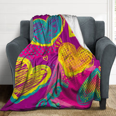 Buysing Customerized Personalized Blanket Custom Valentine's Day Gift for Mom Dad Girlfriend Boyfriend Wife Husband-heart Rose