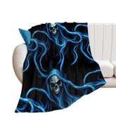 Buysing Personalized Blanket Customized Valentine's Day Gift for Mom Dad Girlfriend Boyfriend Wife Husband-
Halloween Skeleton ghost