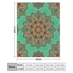 Buysing Customerized Personalized Blanket Custom Valentine's Day Gift for Mom Dad Girlfriend Boyfriend Wife Husband-Green Boho