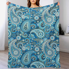 Buysing Customized Personalized Blanket Customize Valentines Day Gifts for Mom Dad Girlfriend Boyfriend Wife Husband-
Paisley 
Boho