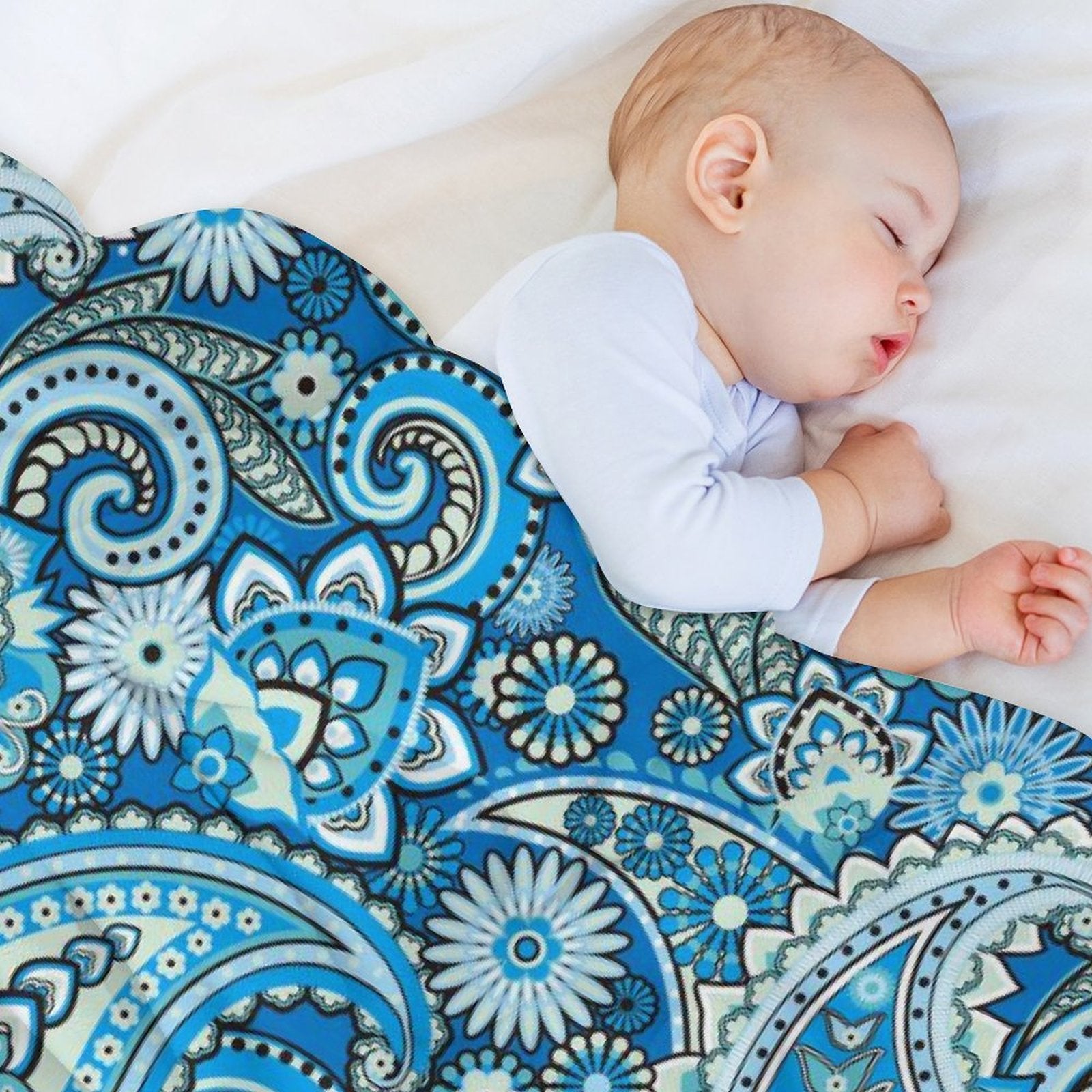 Buysing Customized Personalized Blanket Customize Valentines Day Gifts for Mom Dad Girlfriend Boyfriend Wife Husband-
Paisley 
Boho