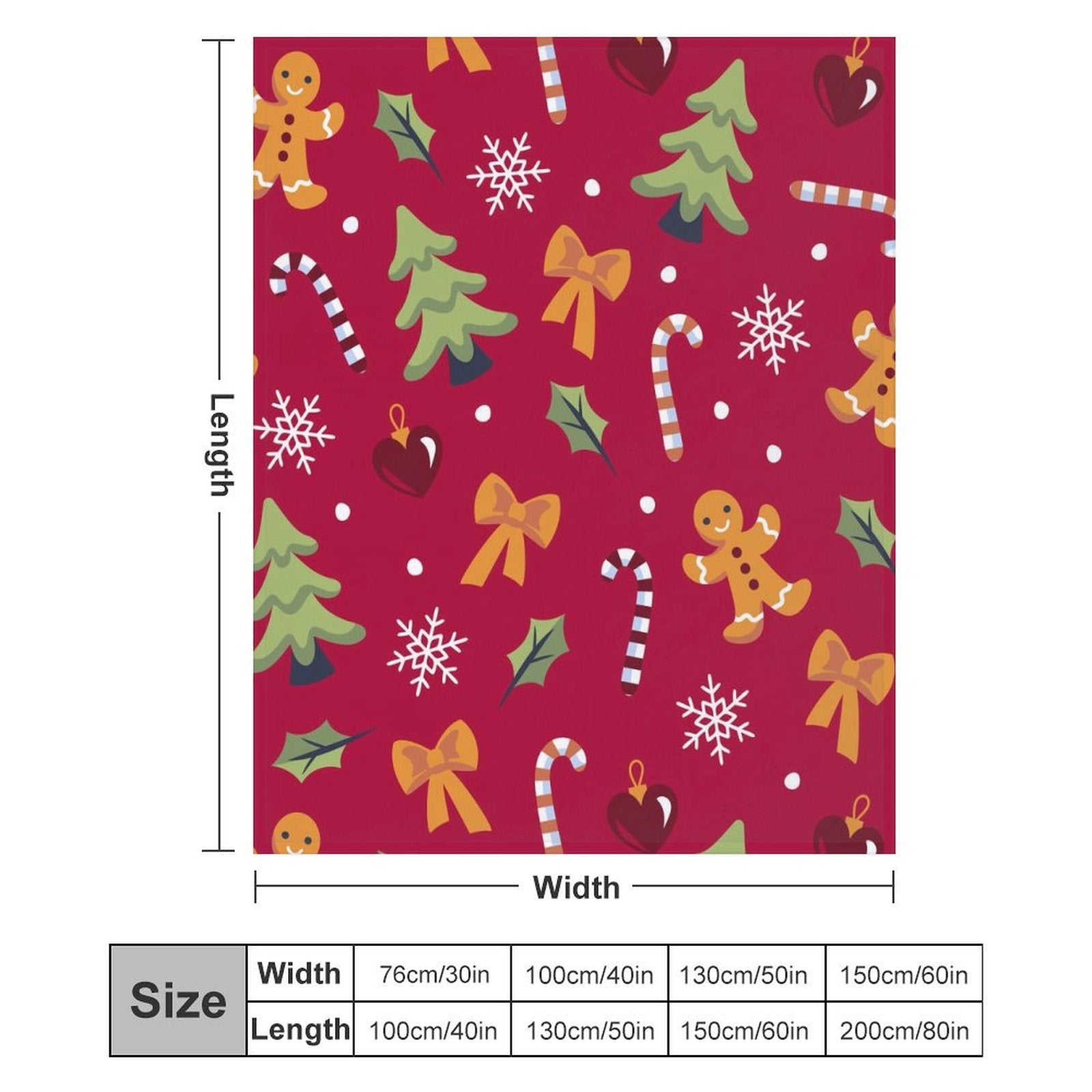 Buysing Customerized Personalized Blanket Custom Valentine's Day Gift for Mom Dad Girlfriend Boyfriend Wife Husband-Christmas Red