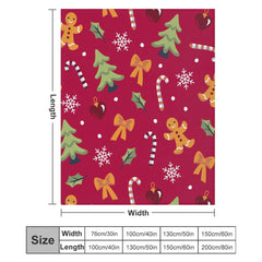 Buysing Customerized Personalized Blanket Custom Valentine's Day Gift for Mom Dad Girlfriend Boyfriend Wife Husband-Christmas Red