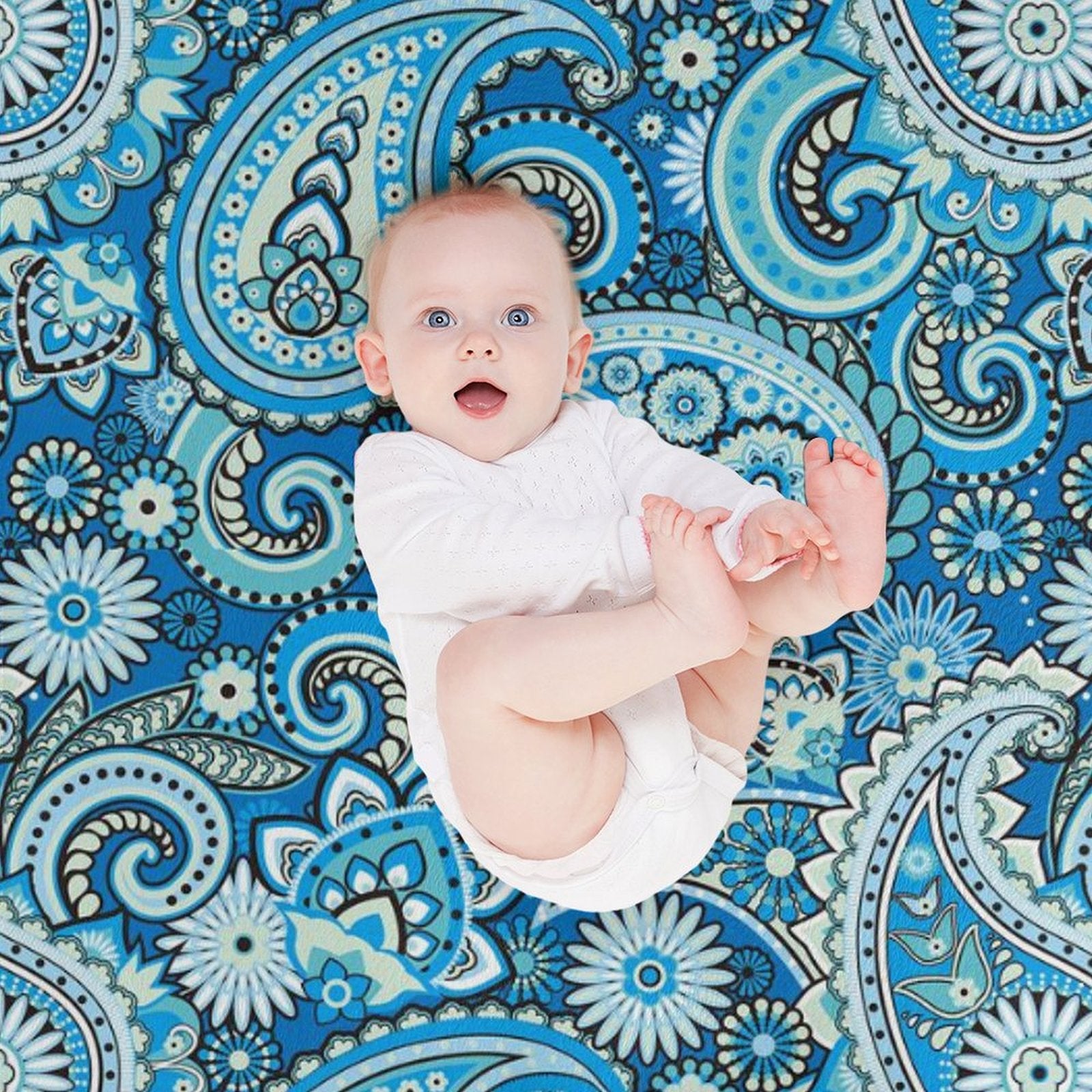 Buysing Customized Personalized Blanket Customize Valentines Day Gifts for Mom Dad Girlfriend Boyfriend Wife Husband-
Paisley 
Boho