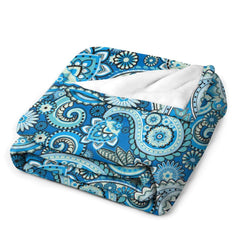 Buysing Customized Personalized Blanket Customize Valentines Day Gifts for Mom Dad Girlfriend Boyfriend Wife Husband-
Paisley 
Boho